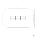 Bemaßte Draufsicht auf Outdoor Fitnessgerät Aufsteigen