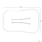 Bemaßte Draufsicht auf doppel Barren rollstuhlgeeignet