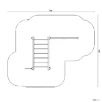 Bemaßte Draufsicht auf Calisthenics Starter