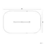 Bemaßte Draufsicht auf Doppelreck Höhe 1m und 1,4m