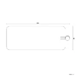 Bemaßte Draufsicht auf Einzel-Fahrradständer