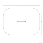 Bemaßte Draufsicht auf Einzelreck 1m