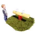 Federwippe Duo aus einem Robinienstamm für zwei Benutzer