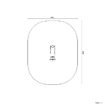 Bemaßte Draufsicht auf Federwippe Roller