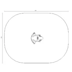 Bemaßte Draufsicht auf Federwipptier