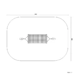 Bemaßte Draufsicht auf Hängematte