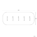 Bemaßte Draufsicht auf Hürden