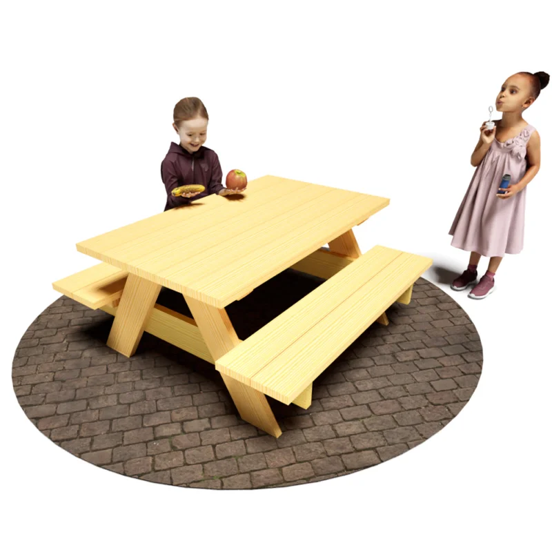 Kinder-Picknicktisch-Garnitur aus Robinienholz