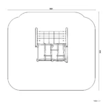 Bemaßte Draufsicht auf Lean-to 2