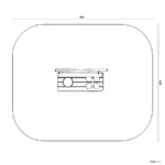 Bemaßte Draufsicht auf Matschküche