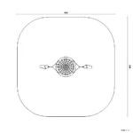 Bemaßte Draufsicht auf Mini-Nestschaukel