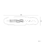 Bemaßte Draufsicht auf Motorikpfad Linie