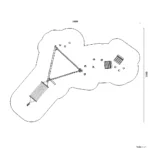 Bemaßte Draufsicht auf Motorikpfad Perseus