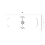 Bemaßte Draufsicht auf Nestschaukel