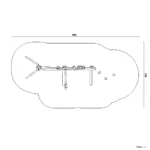 Bemaßte Draufsicht auf Palisadenbaustelle PH150