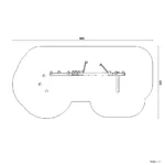 Bemaßte Draufsicht auf Palisadentor