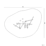 Bemaßte Draufsicht auf Balanciergerüst Raute