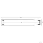 Bemaßte Draufsicht auf Seilbahn