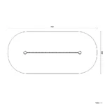 Bemaßte Draufsicht auf Slackline