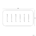 Bemaßte Draufsicht auf Speed Vault Station Hindernissbahn