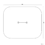 Bemaßte Draufsicht auf Sprossenleiter