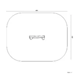 Bemaßte Draufsicht auf Startportal für Hangrutsche