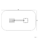 Bemaßte Draufsicht auf Matschanlage Wasseramsel