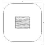 Bemaßte Draufsicht auf Ziehbrunnen